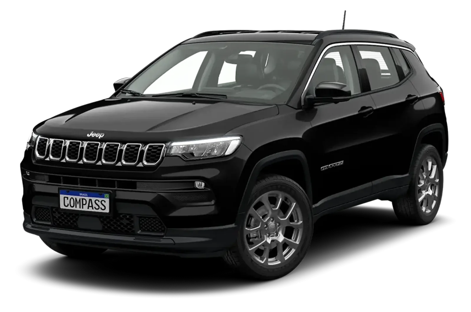 Jeep Compass, catálogo brasileiro atual. Imagem de fábrica, sem indicação de blindagem.