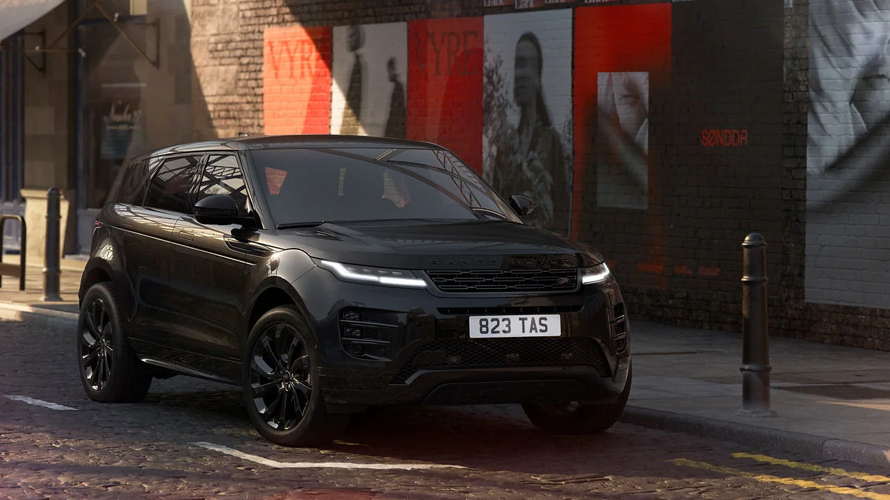 Evoque Hoxton Edition, referência britânica atual. Imagem de fábrica, sem indicação de blindagem.